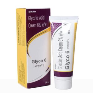 Glycolic acid cream for acne with box