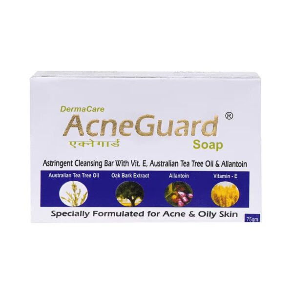 Acneguard Soap for acne-free skin.