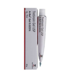 A ret gel 0.025 tube and box with white background