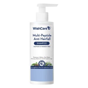 WishCare Multi Peptide Anti Hairfall Shampoo bottle